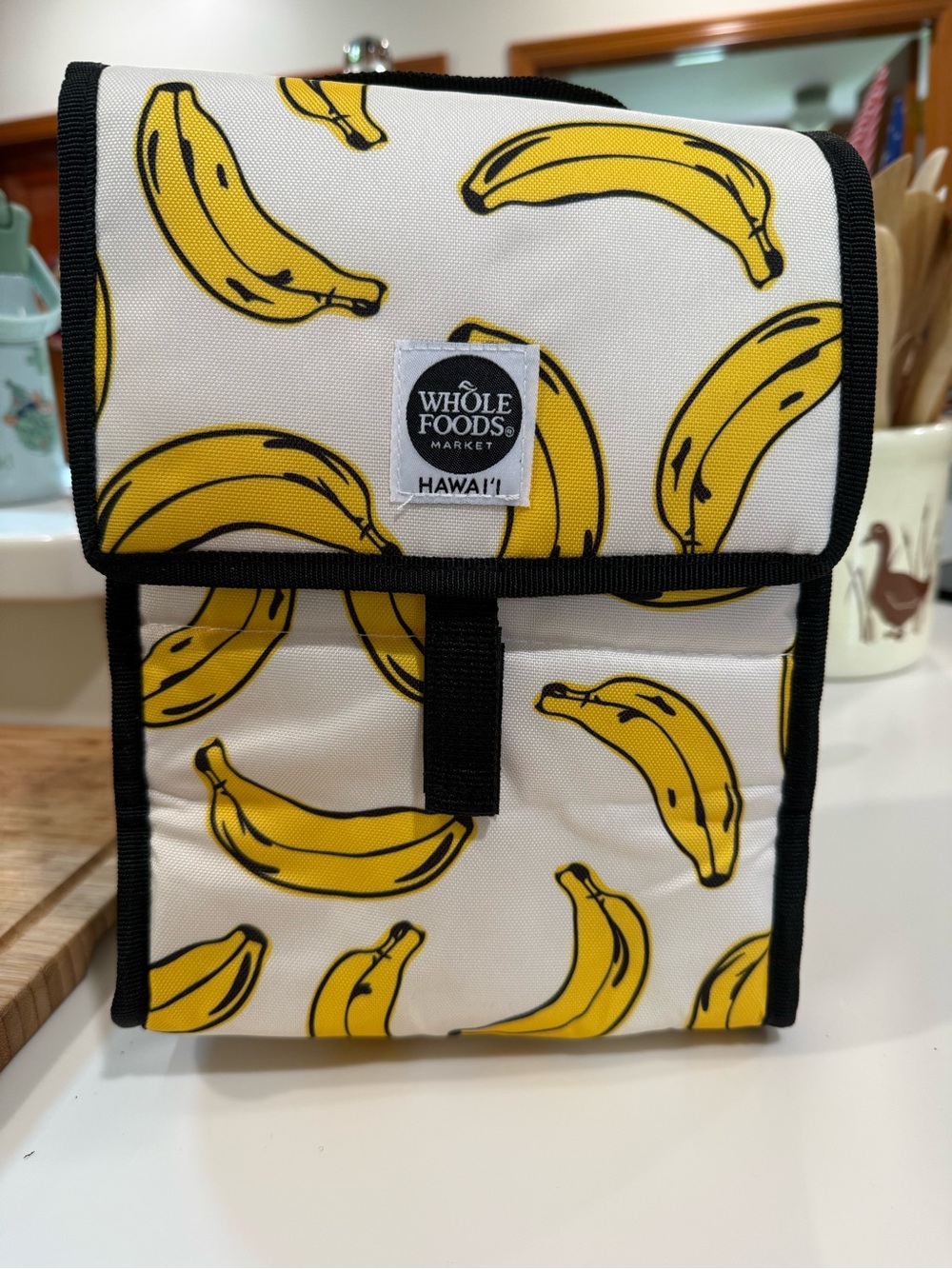 Whole Foods Market Hawai'i Yellow Banana Print Insulated Lunch Bag